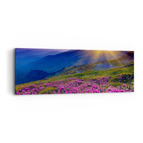 Tablou pe pânză - ... Și peste tot în jur se simte un miros de jneapăn și parfum de ierburi... - 90x30 cm