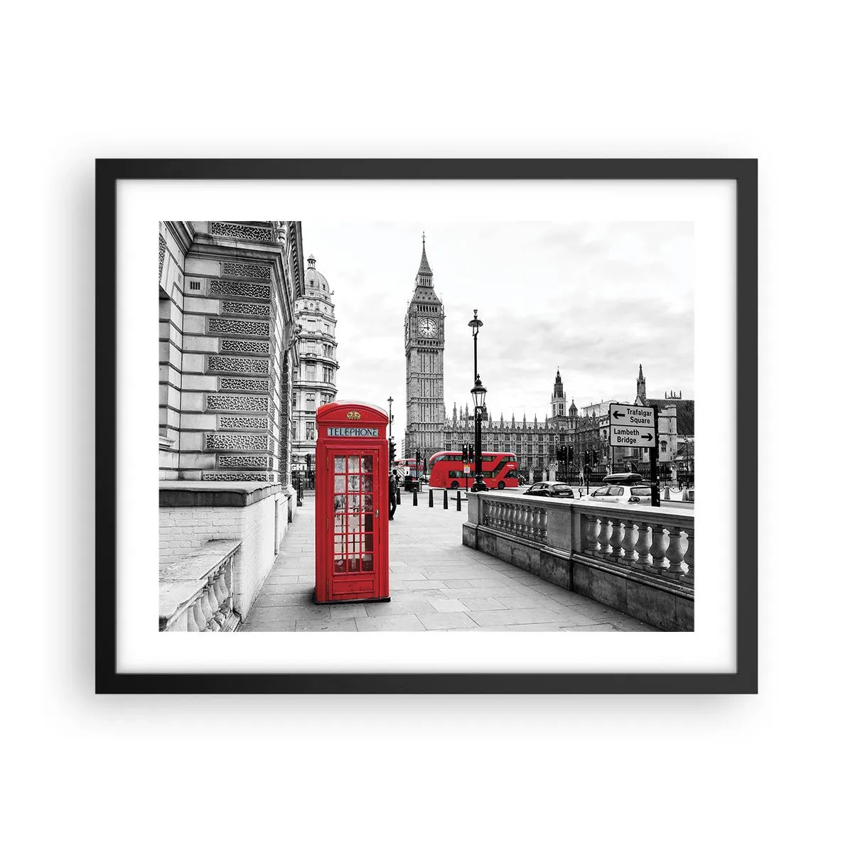 Poster în ramă neagră - Fără îndoială, Londra - 50x40 cm