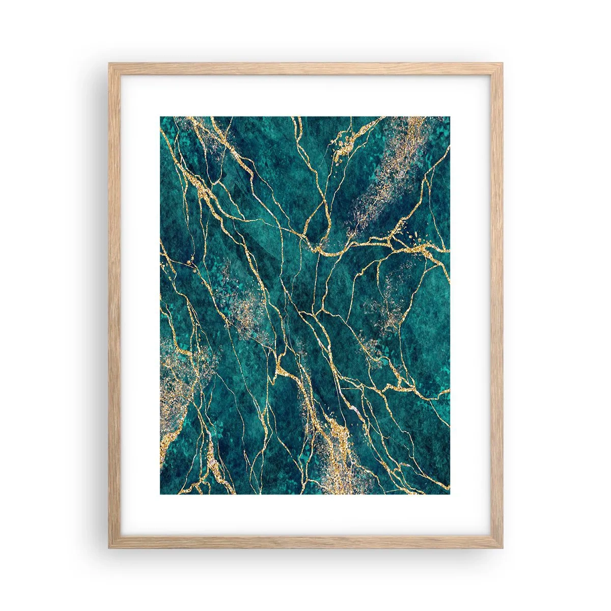 Poster în ramă de stejar deschis - Filon de aur - 40x50 cm
