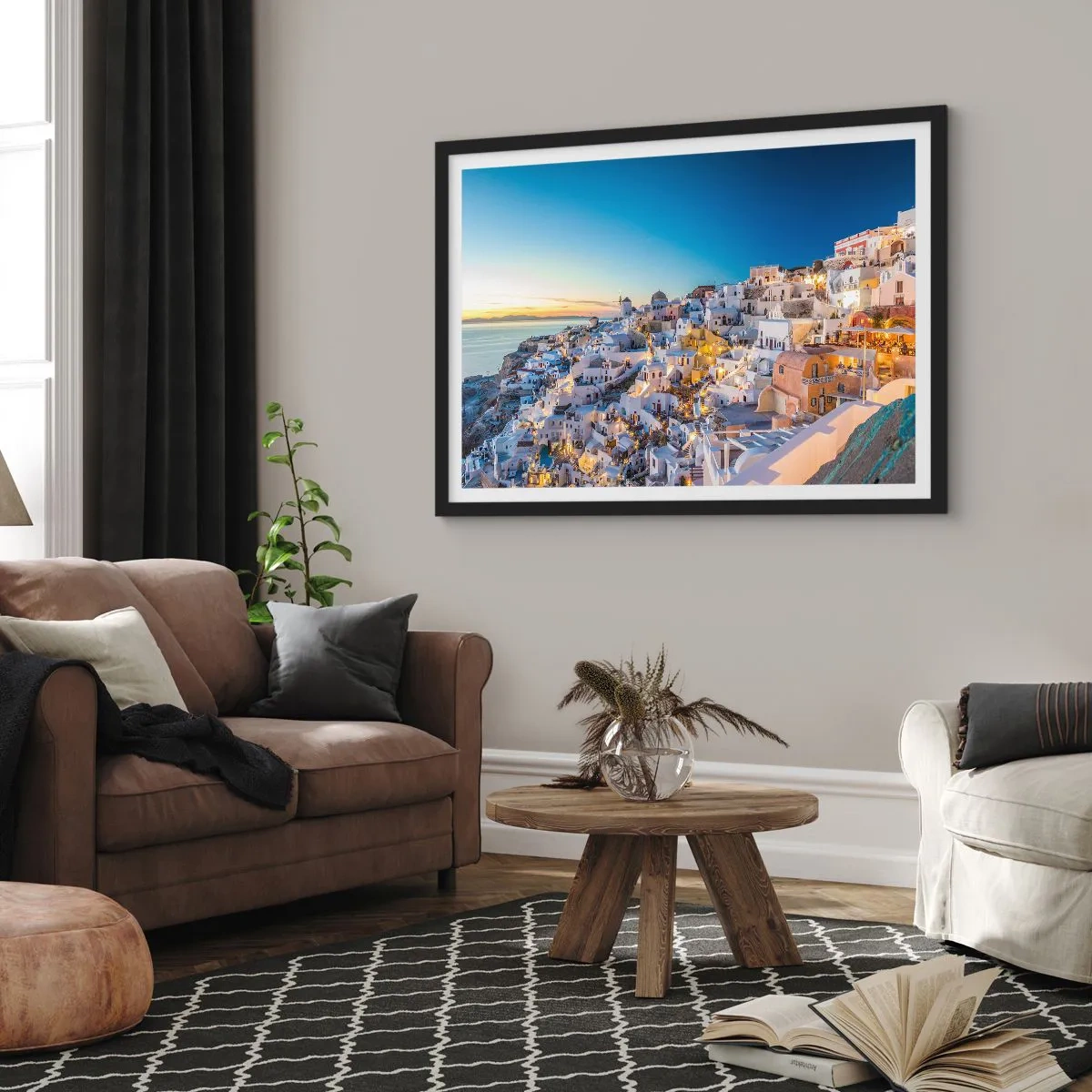 Poster în ramă neagră - Esența grecității - 50x40 cm