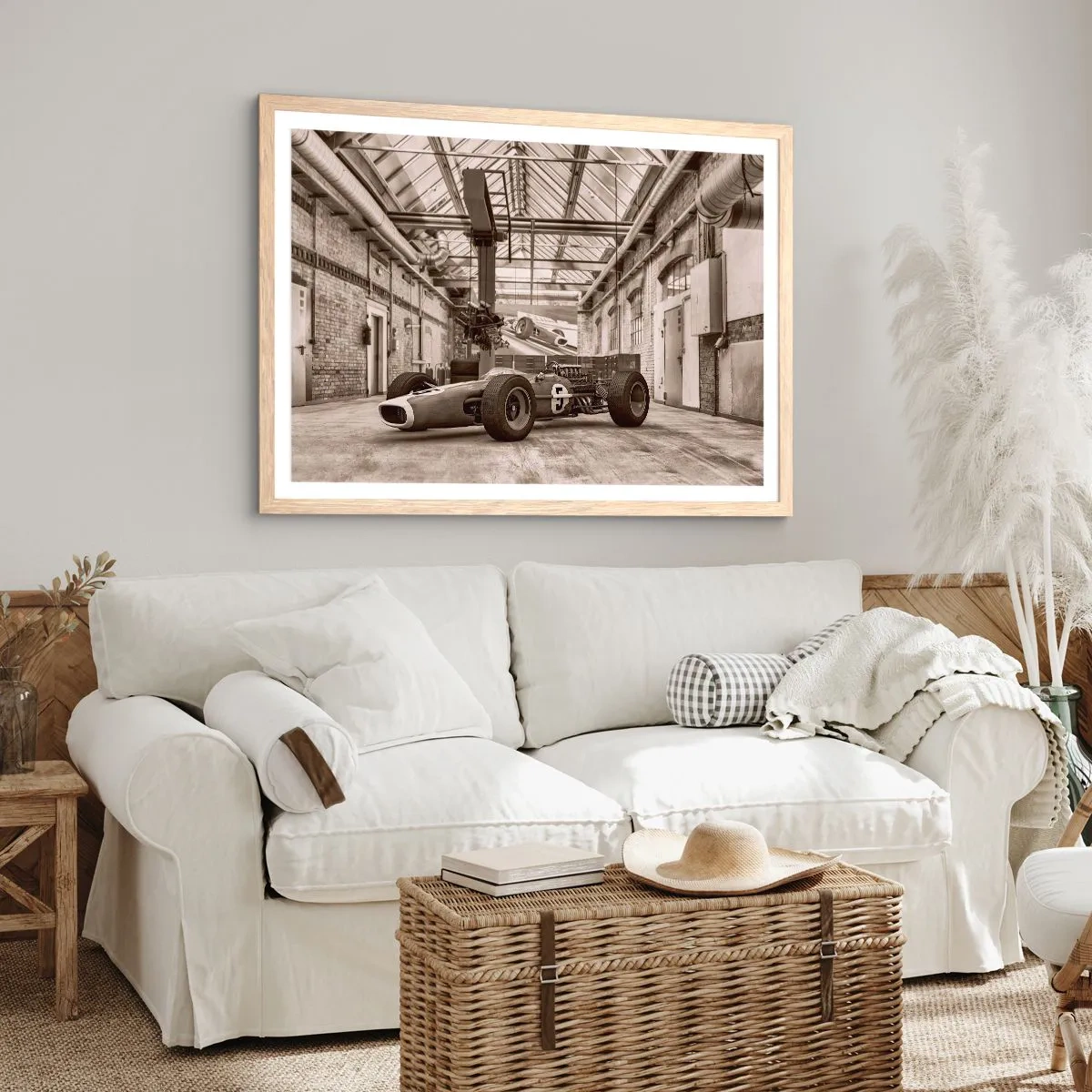 Poster în ramă de stejar deschis - Odihna învingătorului - 91x61 cm