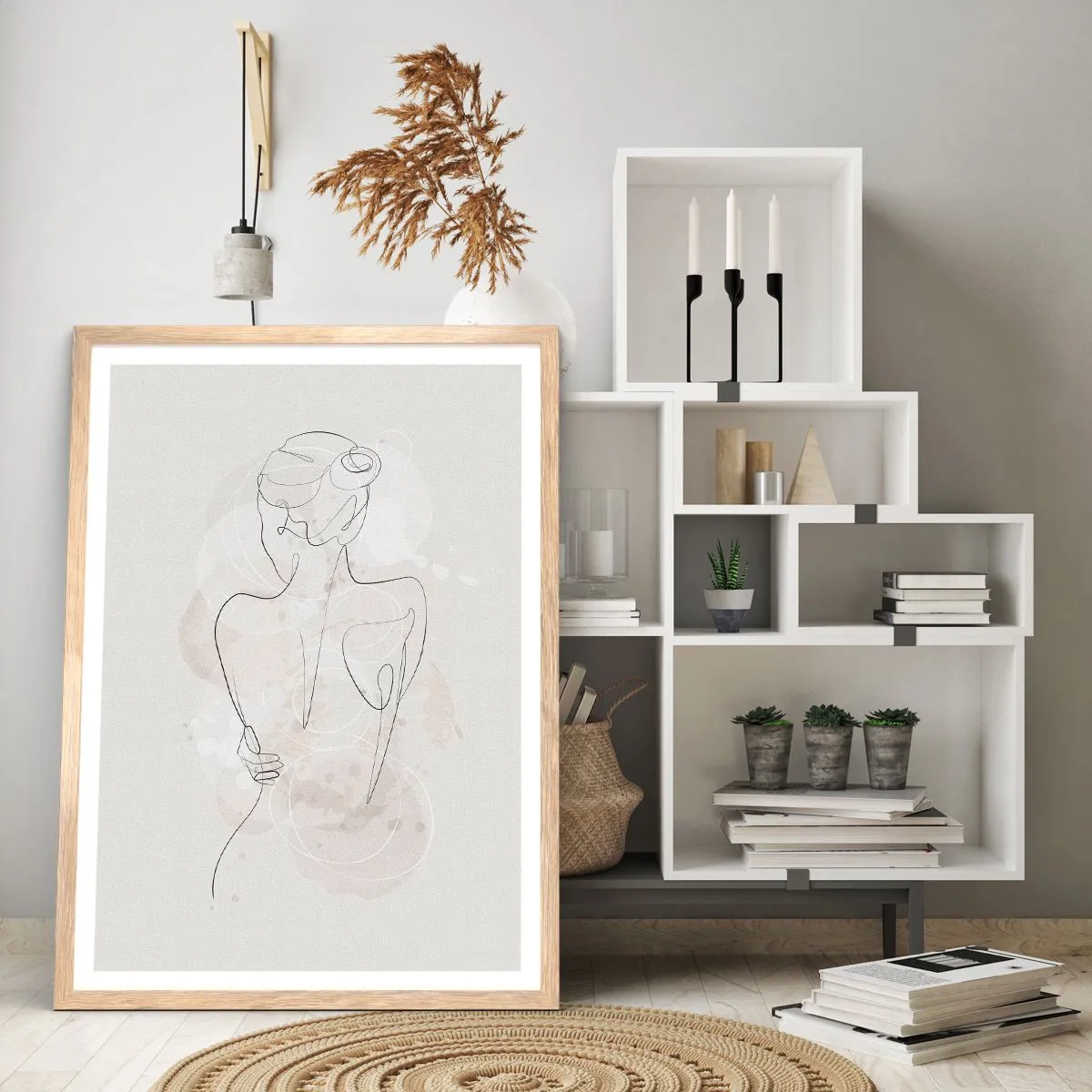 Poster în ramă de stejar deschis - Ca un instrument sensibil - 50x70 cm