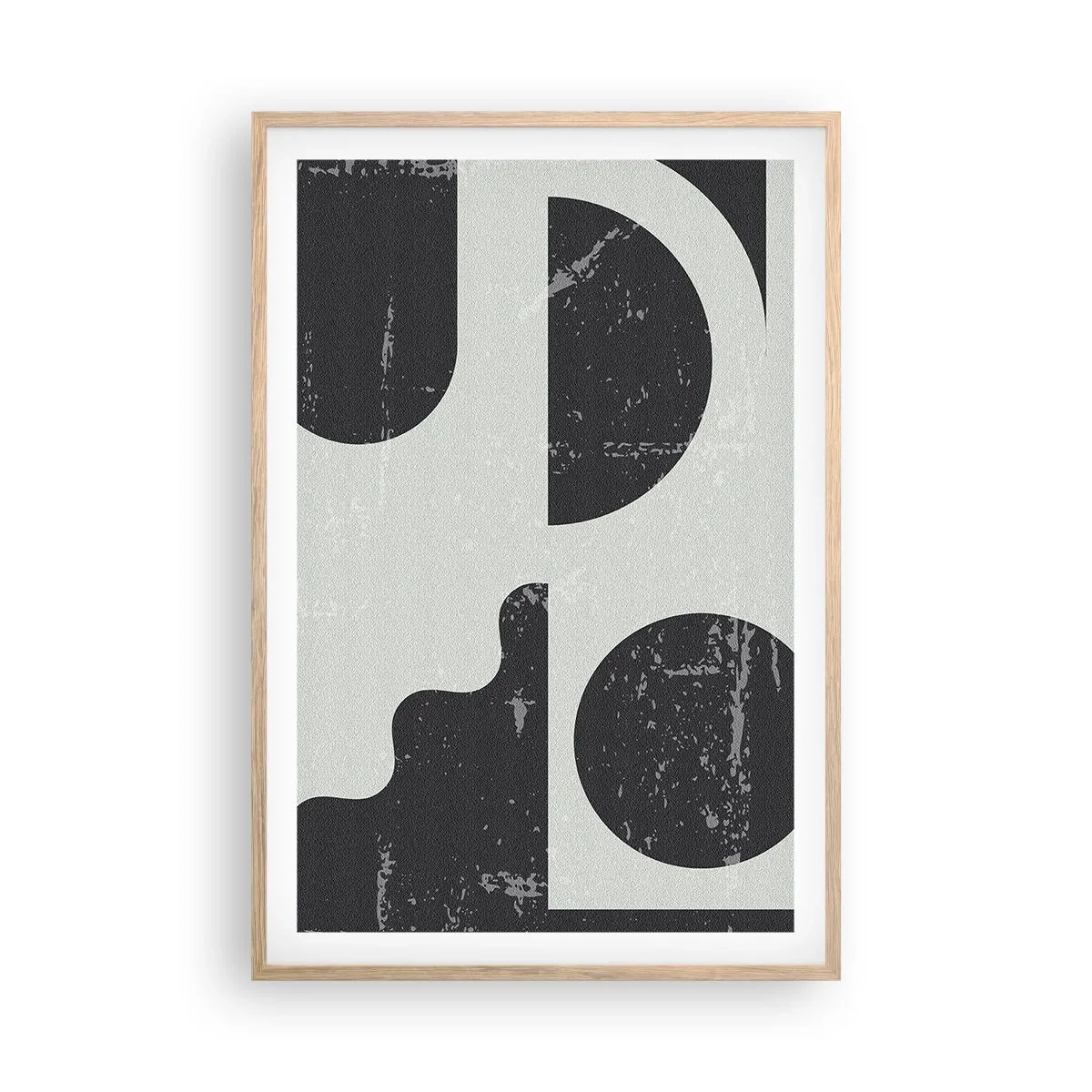 Poster în ramă de stejar deschis - Compoziție deasupra și dedesubt - 61x91 cm