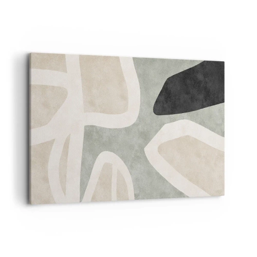 Tablou pe pânză - Compoziție cu motiv negru - 120x80 cm