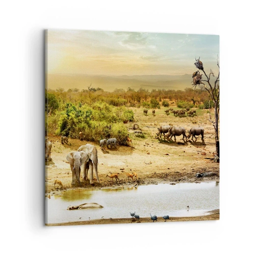 Tablou pe pânză - "Și din Eden curgea un râu..." - 50x50 cm