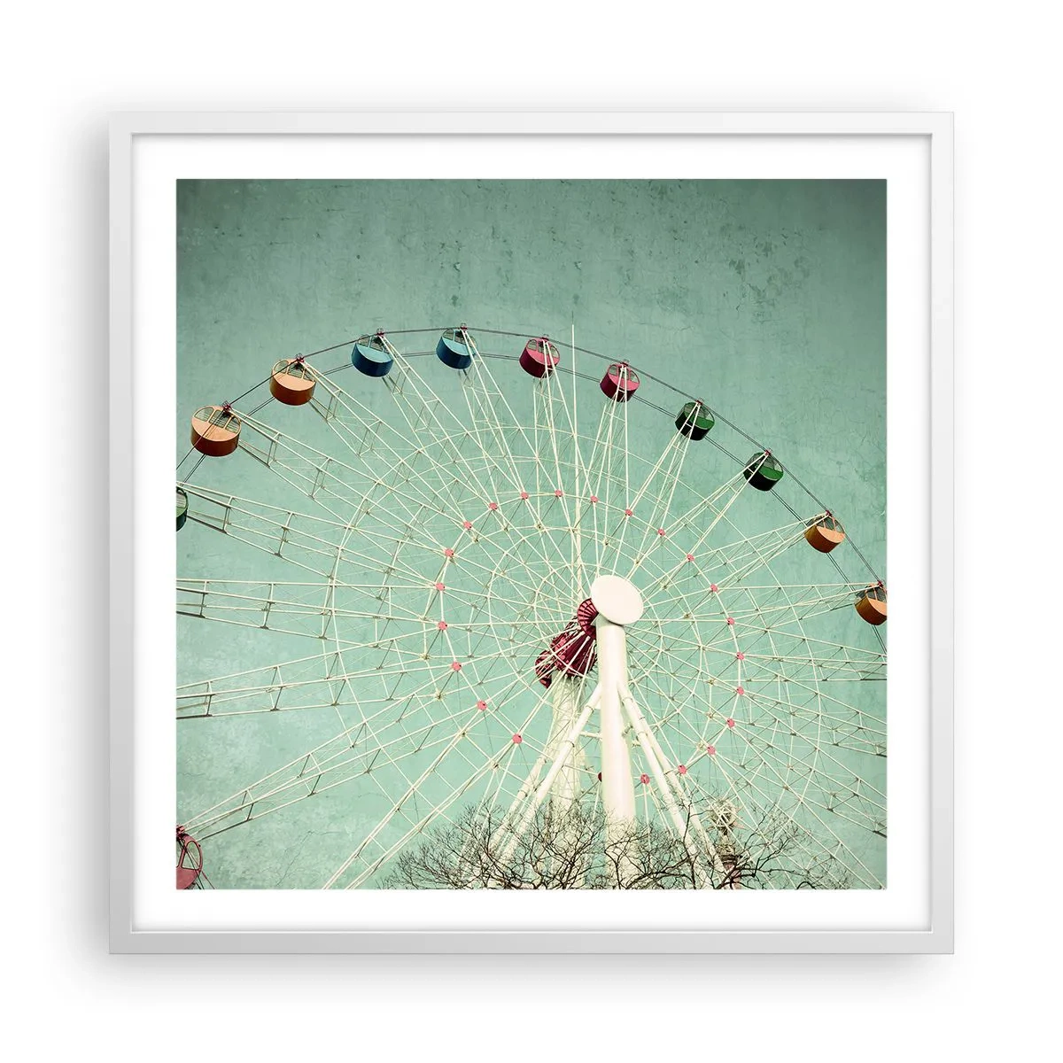 Poster în ramă albă - Poftim la joacă - 60x60 cm