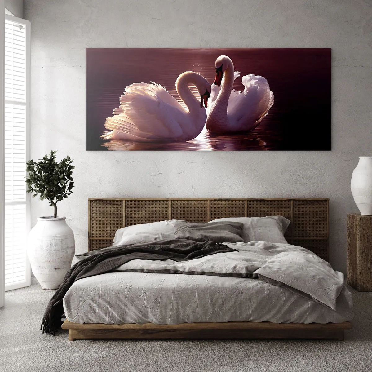 Tablou pe sticlă - Până când moartea ne va despărți - 90x30 cm