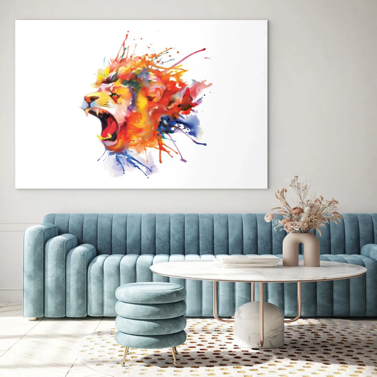 Tablou pe sticlă - Explodează de furie - 120x80 cm