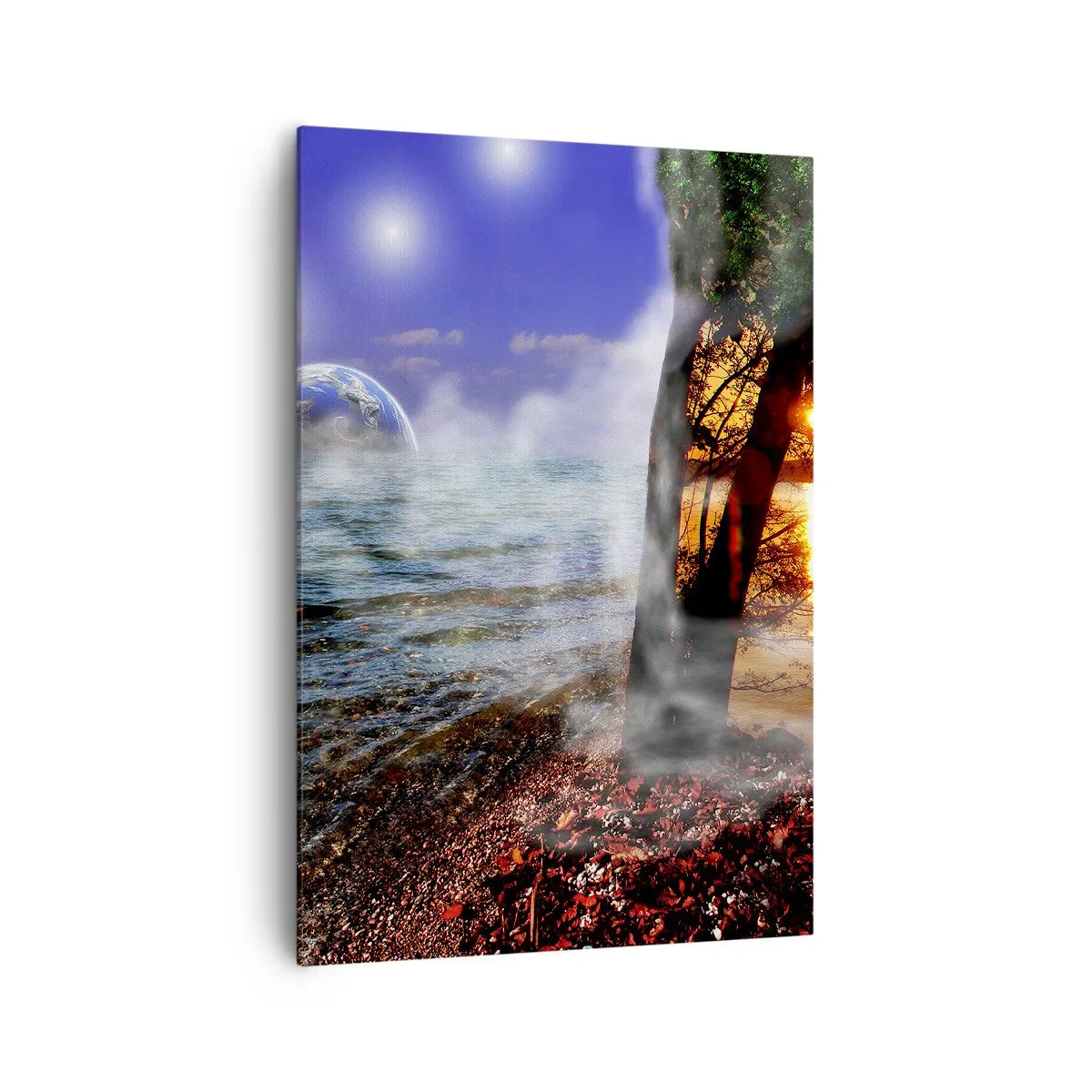 Tablou pe pânză - Peisaj suprarealist - unitatea naturii - 70x100 cm