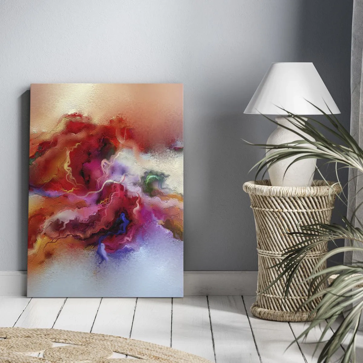 Tablou pe pânză - Cum să prinzi visul - fum - 45x80 cm