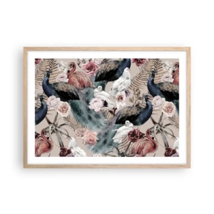 Poster în ramă de stejar deschis - În grădina palatului - 70x50 cm