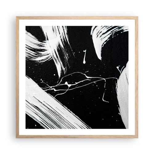 Poster în ramă de stejar deschis - Abisul întunericului - 60x60 cm