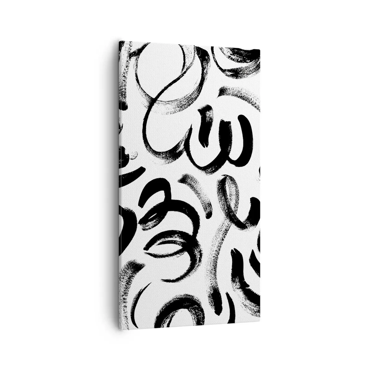 Tablou pe pânză - Negru pe alb - 55x100 cm