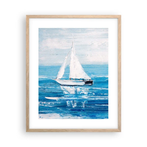Poster în ramă de stejar deschis - Cu un prieten alături de tine - 40x50 cm