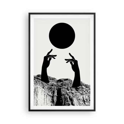 Poster în ramă neagră - Compoziție suprarealistă: soarele și tot restul - 61x91 cm