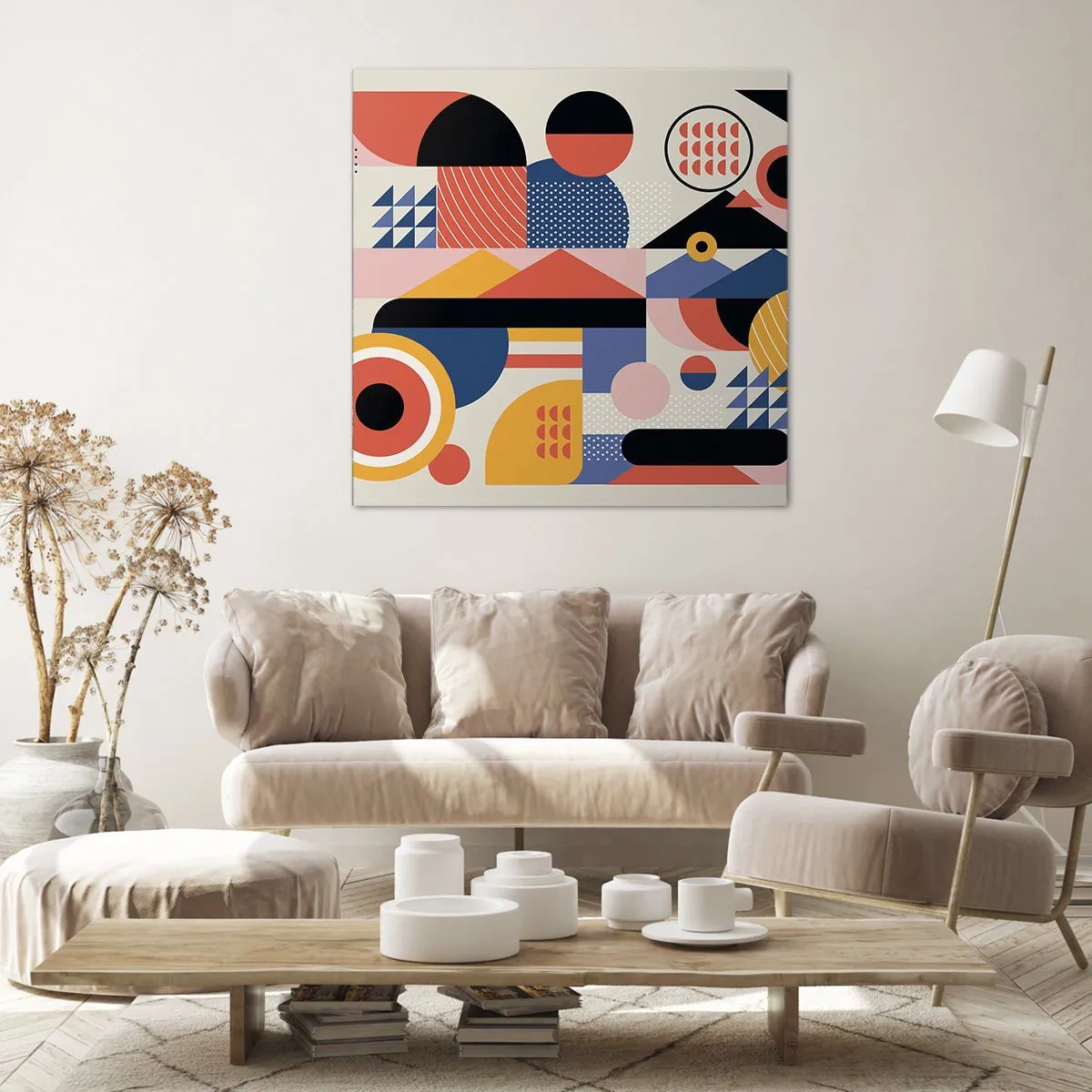 Tablou pe pânză - Compoziție: joacă-te - 60x60 cm