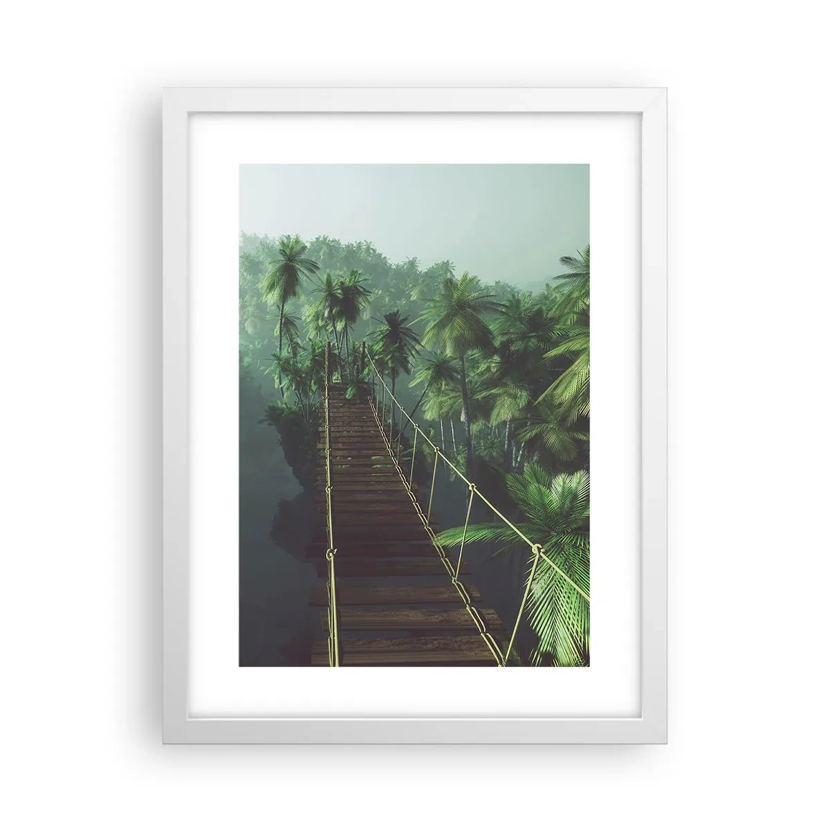 Poster în ramă albă - Deasupra cazanului verde - 30x40 cm