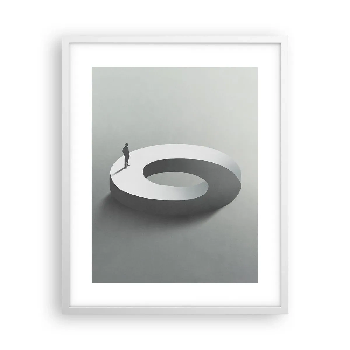 Poster în ramă albă - Înțelegi ceva? - 40x50 cm