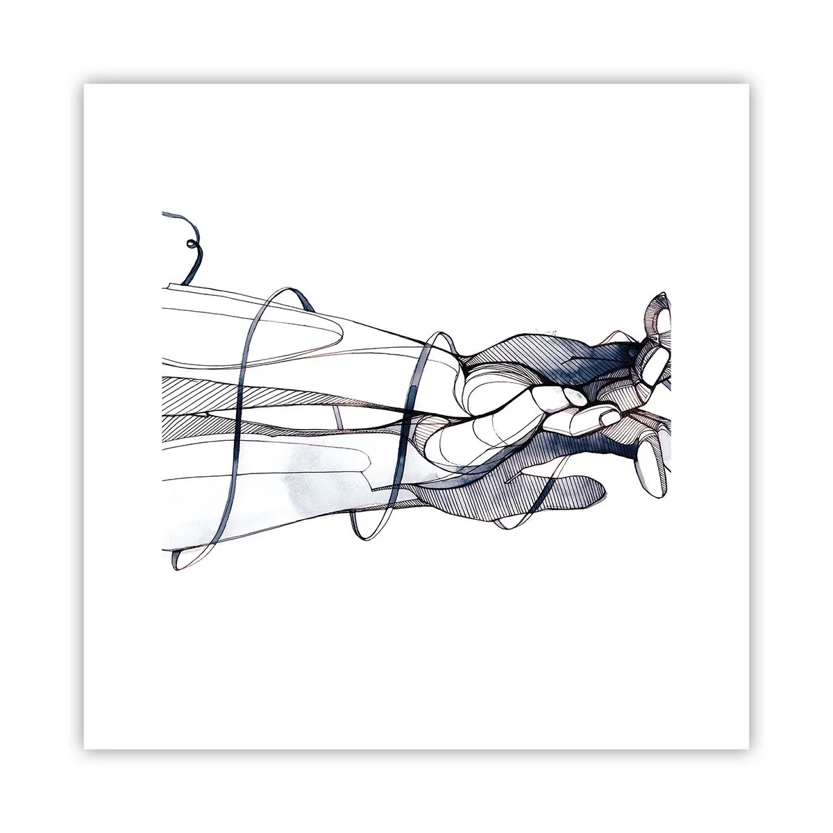 Poster - Un studiu al atingerii - 30x30 cm