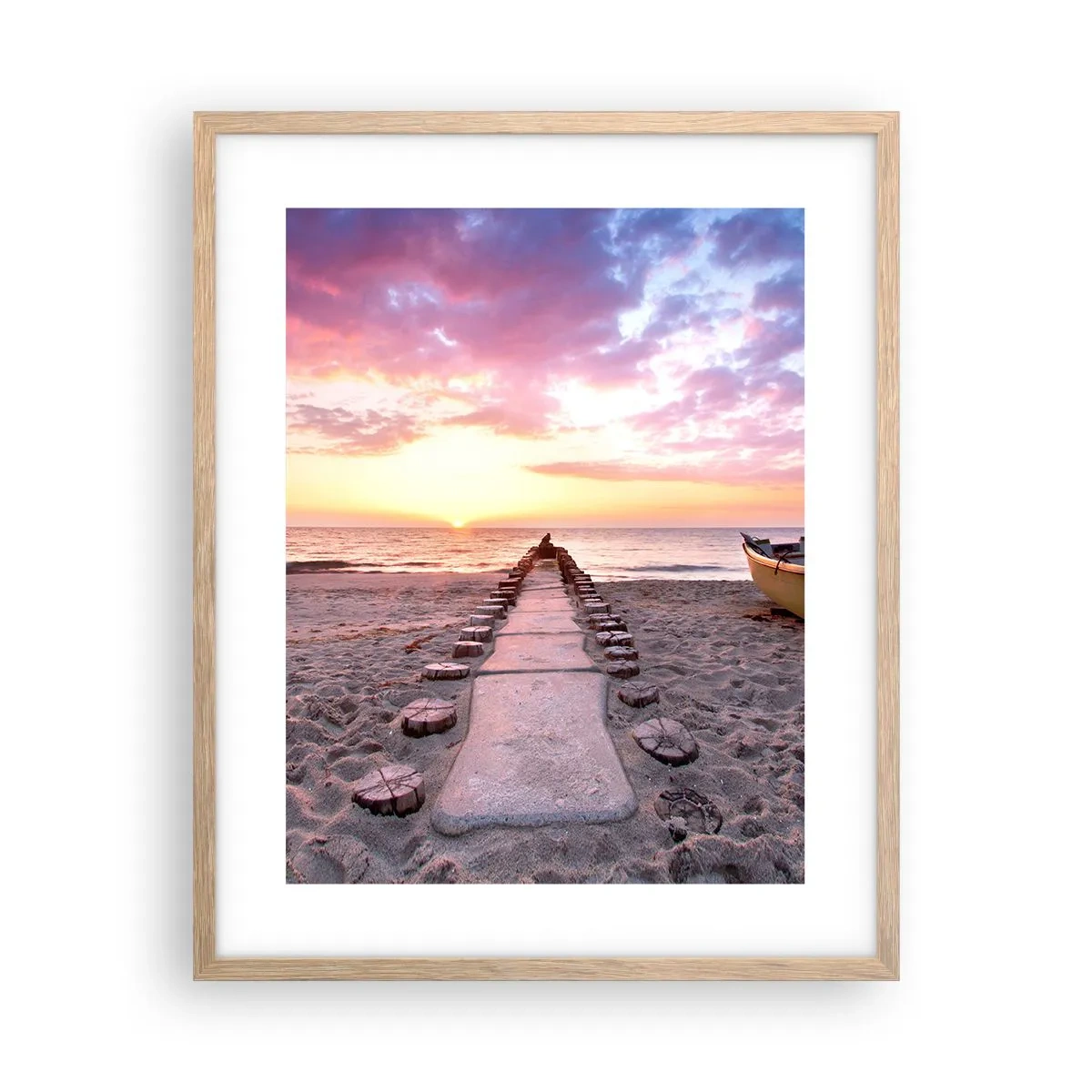 Poster în ramă de stejar deschis - Un moment de experiență profundă - 40x50 cm