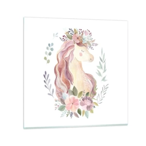 Tablou pe sticlă - O invitație în lumea basmelor - 70x70 cm