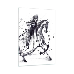 Tablou pe sticlă - Cavalerul negru - 50x70 cm