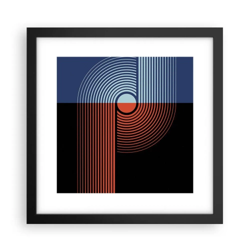 Poster în ramă neagră - Într-o îmbrăţişare geometrică - 30x30 cm
