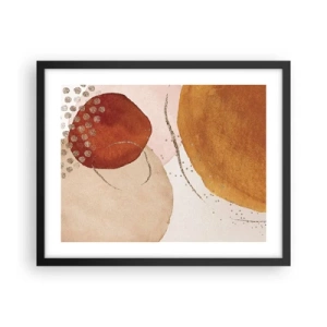 Poster în ramă neagră - Rotunjime și mișcare - 50x40 cm