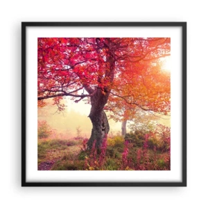 Poster în ramă neagră - O frenezie de înflorire - 50x50 cm