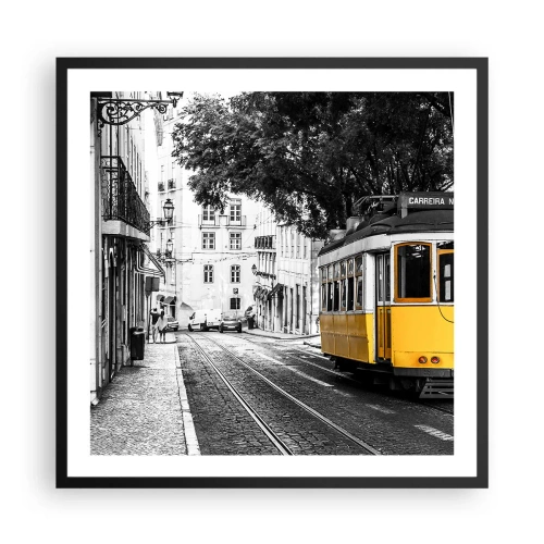 Poster în ramă neagră - Sună fado în fundal - 60x60 cm