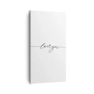 Tablou pe pânză - Negru pe alb - 55x100 cm