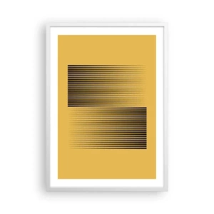 Poster în ramă albă - Pătratul contrariilor - 50x70 cm