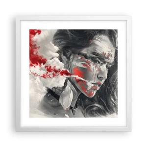 Poster în ramă albă - În aburul absurdului - 40x40 cm