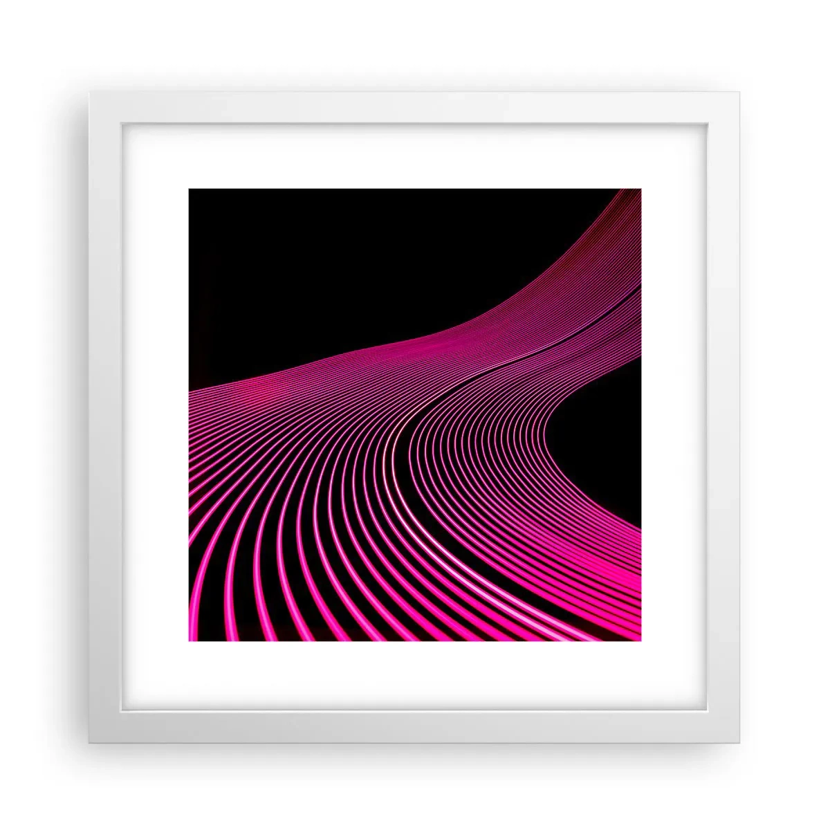 Poster în ramă albă - Bulevardul de lumină - 30x30 cm