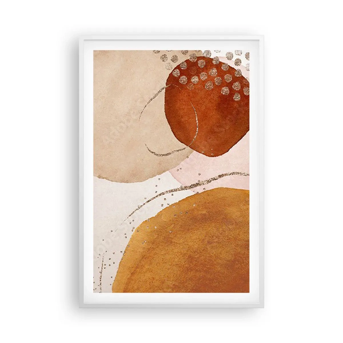 Poster în ramă albă - Rotunjime și mișcare - 61x91 cm