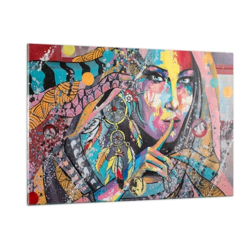 Tablou pe sticlă - Taci până când înțelegi - 120x80 cm