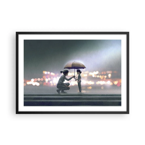 Poster în ramă neagră - Și totul este bine acum - 70x50 cm