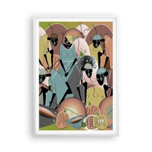 Poster în ramă albă - Sărbătoarea cea mare se apropie - 70x100 cm