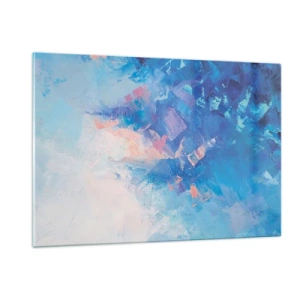 Tablou pe sticlă - Abstracție de iarnă - 120x80 cm
