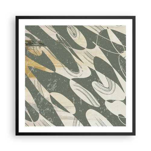 Poster în ramă neagră - Abstracție ritmică - 60x60 cm