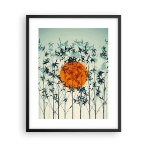 Poster în ramă neagră - Soarele japonez - 40x50 cm