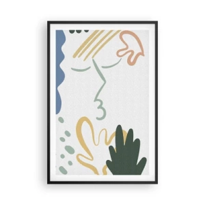 Poster în ramă neagră - Sărut de flori - 61x91 cm