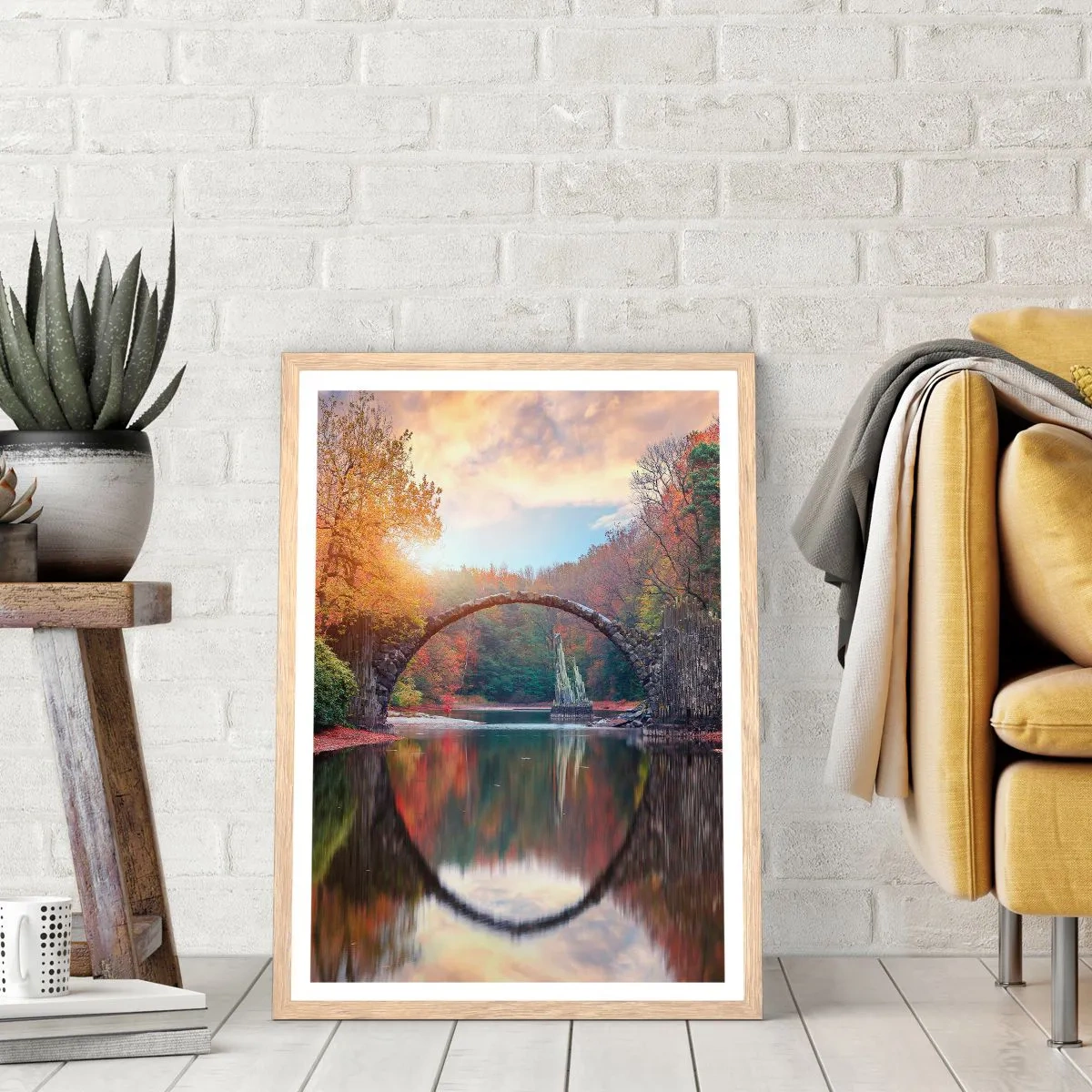 Poster în ramă de stejar deschis - De cealaltă parte a oglinzii - 61x91 cm