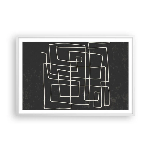 Poster în ramă albă - Nu atât de simplu - 91x61 cm