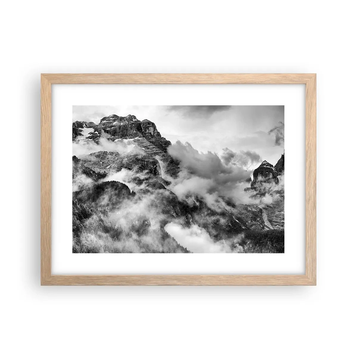 Poster în ramă de stejar deschis - Frumoase și crude - 40x30 cm