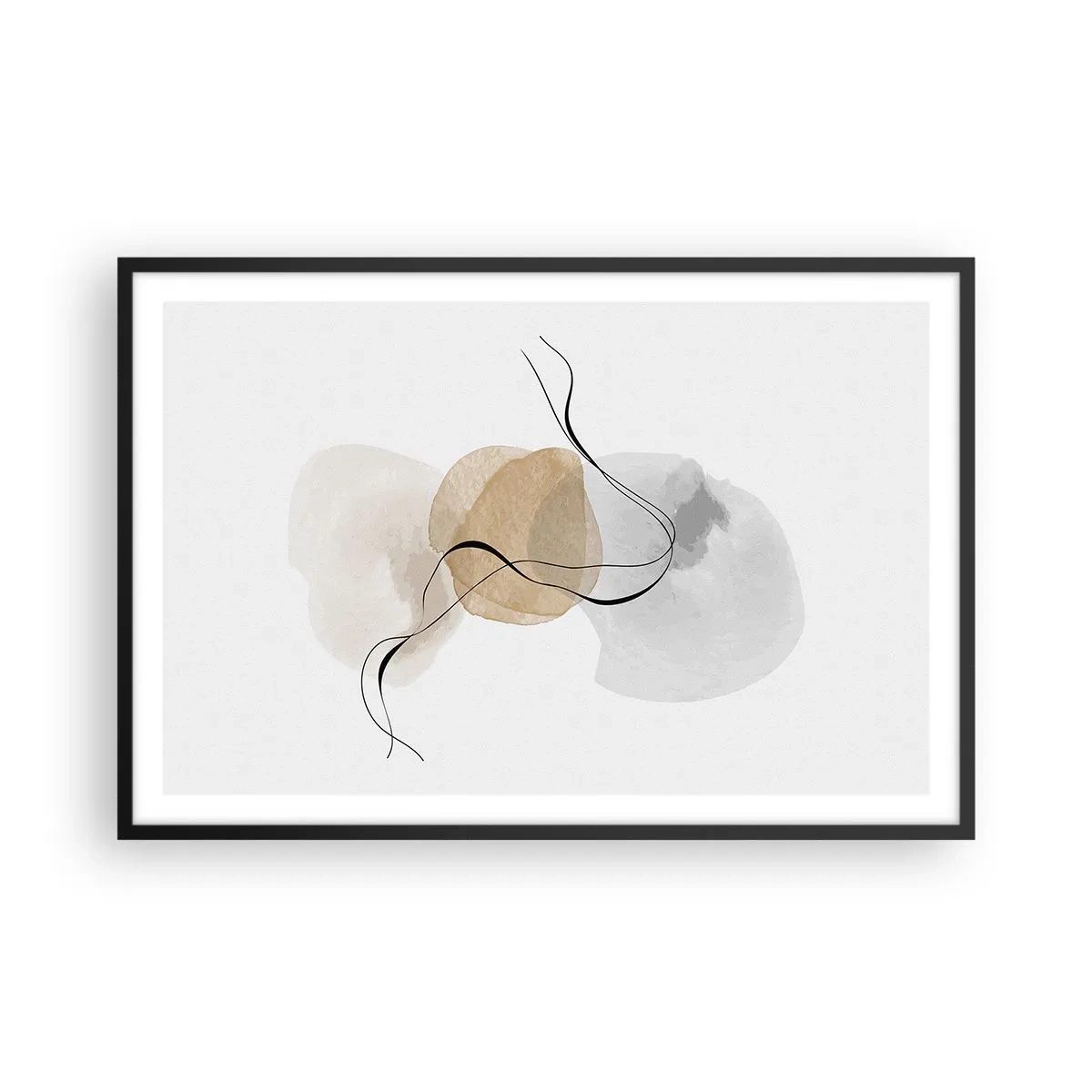 Poster în ramă neagră - Mărgele de aer - 91x61 cm