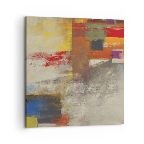 Tablou pe pânză - Geometria culorilor - 50x50 cm