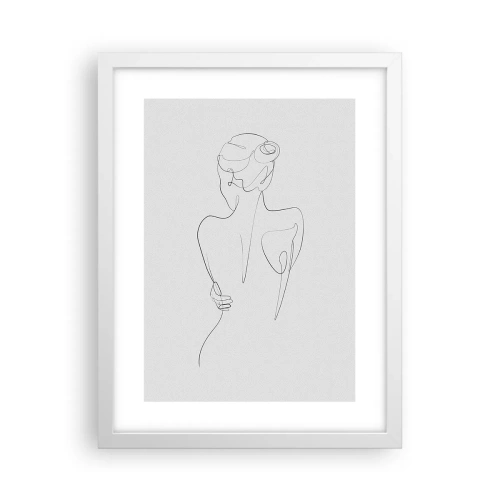 Poster în ramă albă - Muzica corpului - 30x40 cm