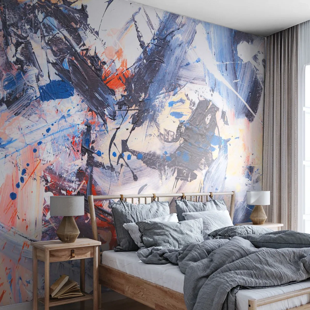 Tapet Standard Eco - Dansul nebun al abstracției - Abstracția, Bucată, Pictura - 350x256 cm