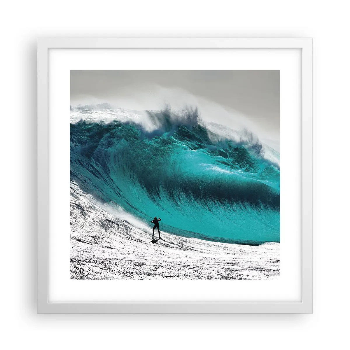 Poster în ramă albă - Provocare acceptată - 40x40 cm